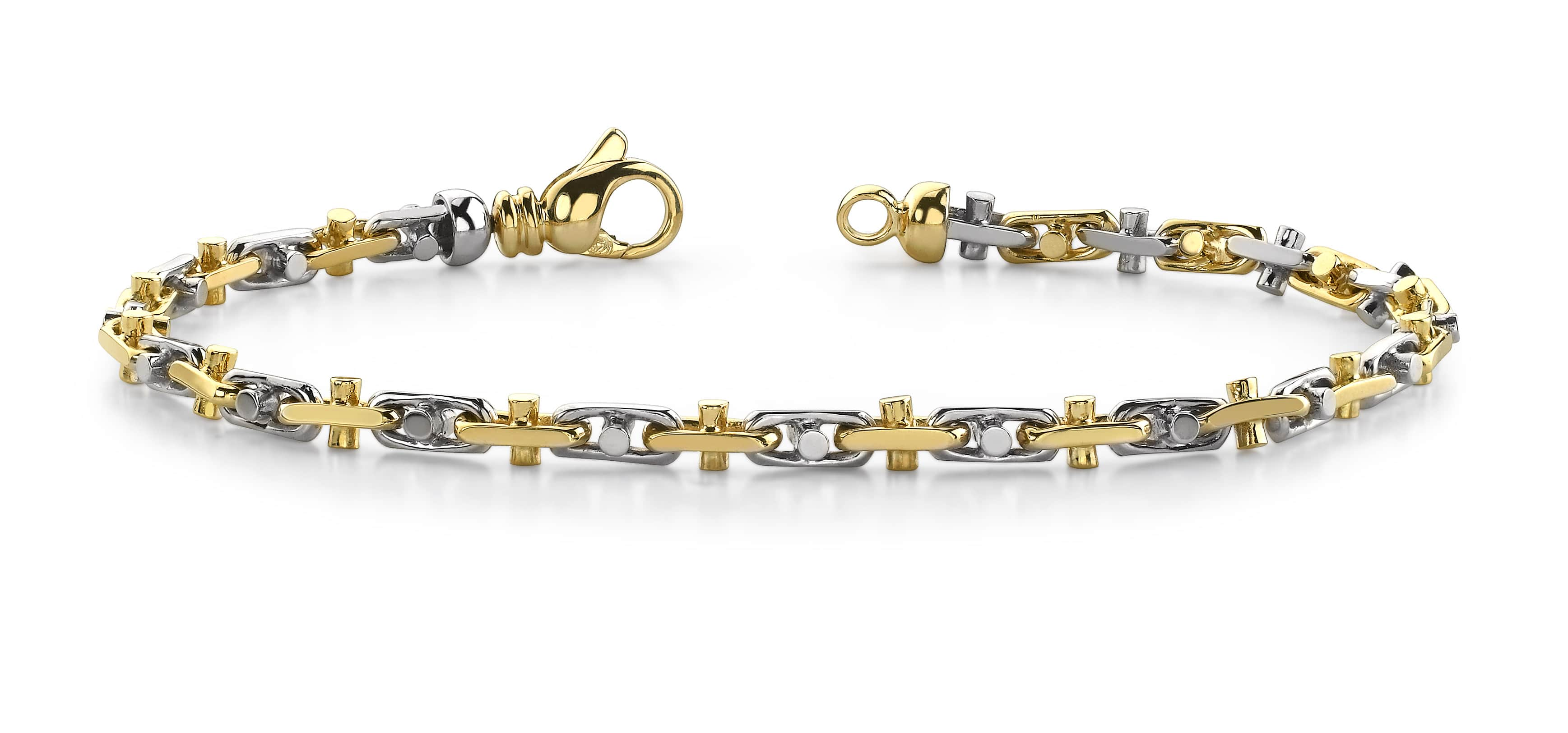 Cross And Buckle Link Bracelet