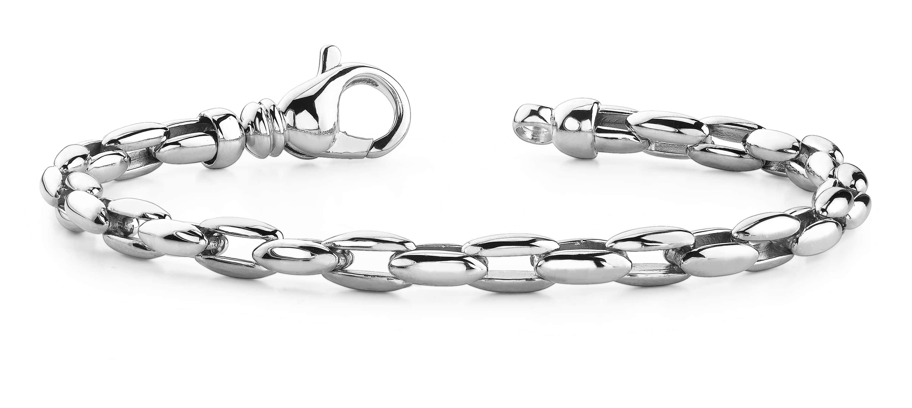 Two Tone Double Oval Link Bracelet