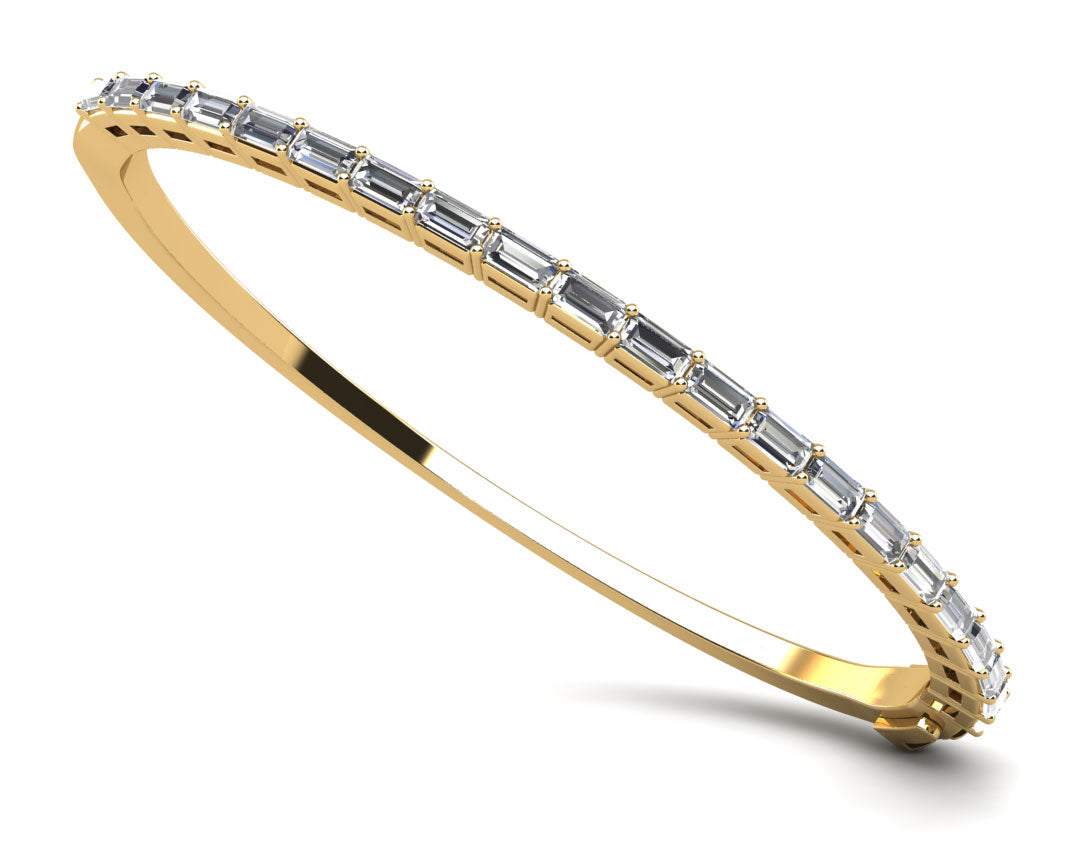 Emerald Cut Diamond Bangle