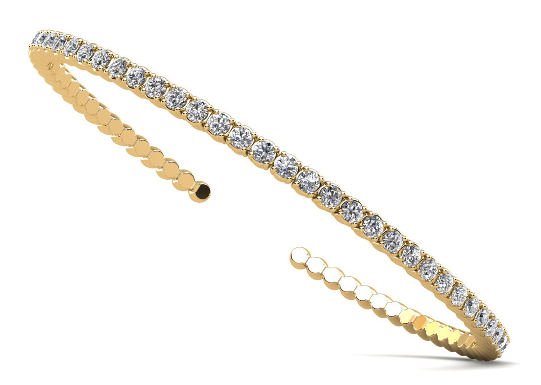 Brilliant Cut Diamond Flexible Bangle