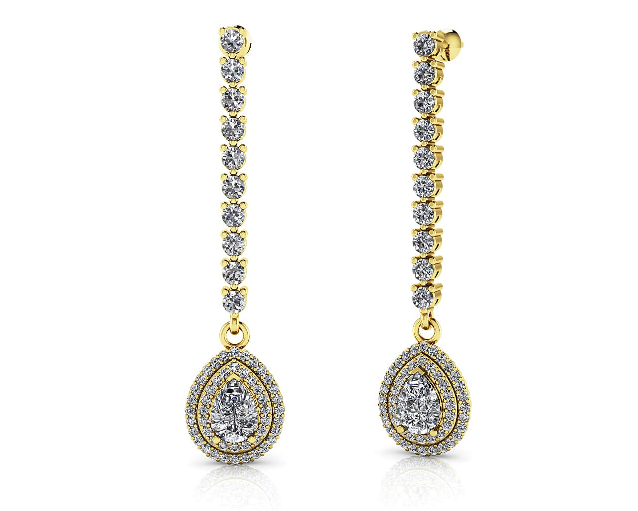 Forever Sparkling Diamond Pear Drop Earrings