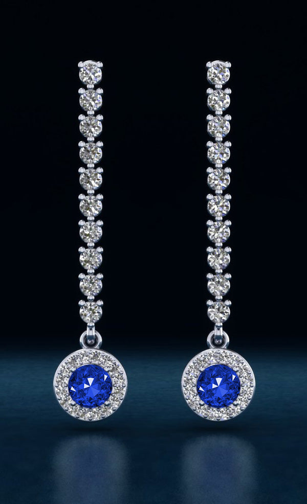 Midnight Romance Diamond And Gemstone Earrings