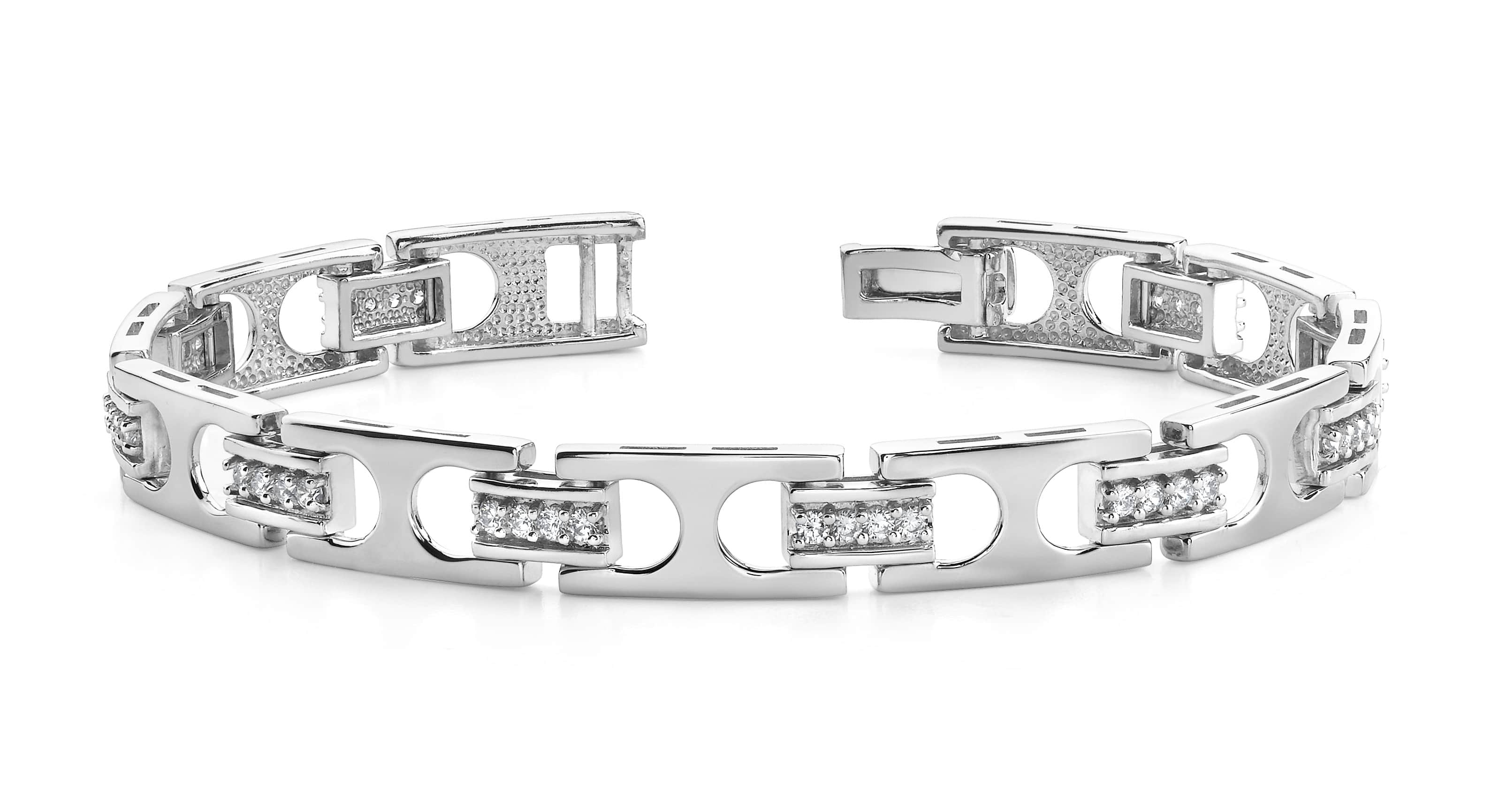 Diamond Buckle Link Bracelet