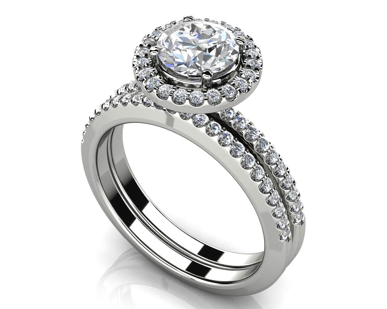 Eternal Dreams Round Diamond Wedding Ring Set