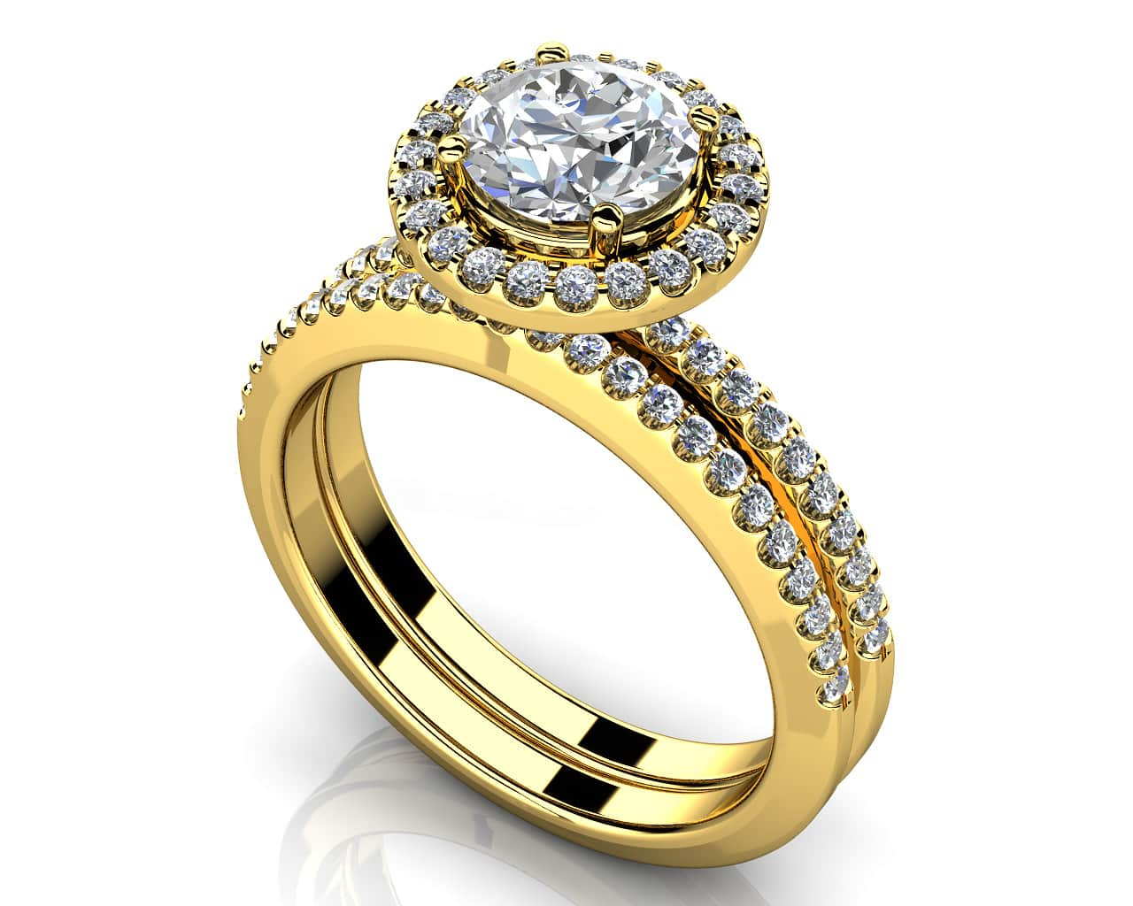 Eternal Dreams Round Diamond Wedding Ring Set