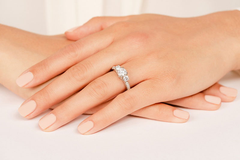 Breathtaking Scroll Diamond Engagement Ring