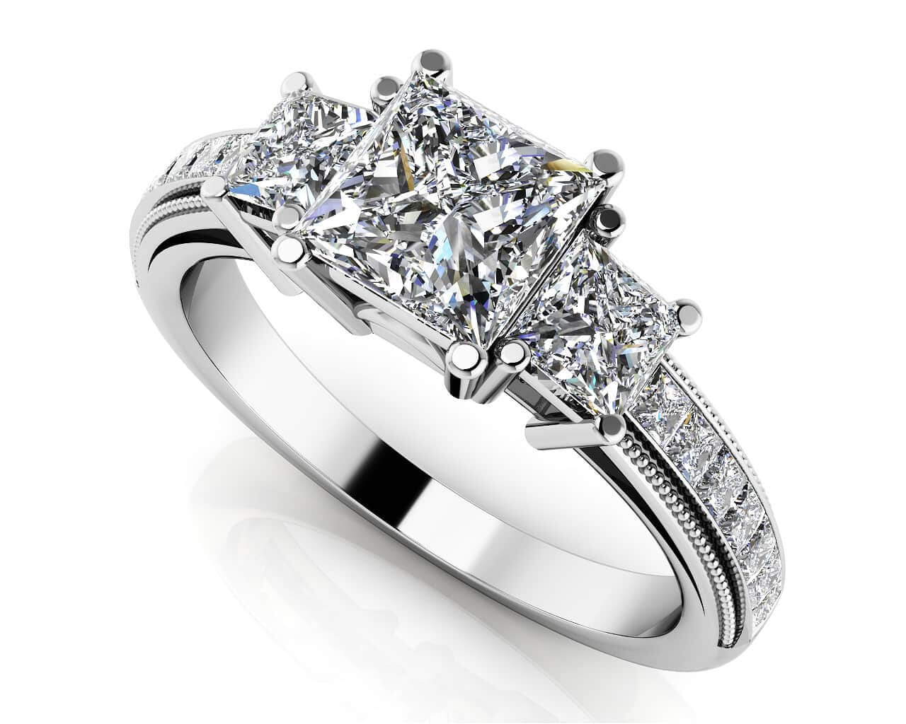 Dazzling Princess Diamond Engagement Ring