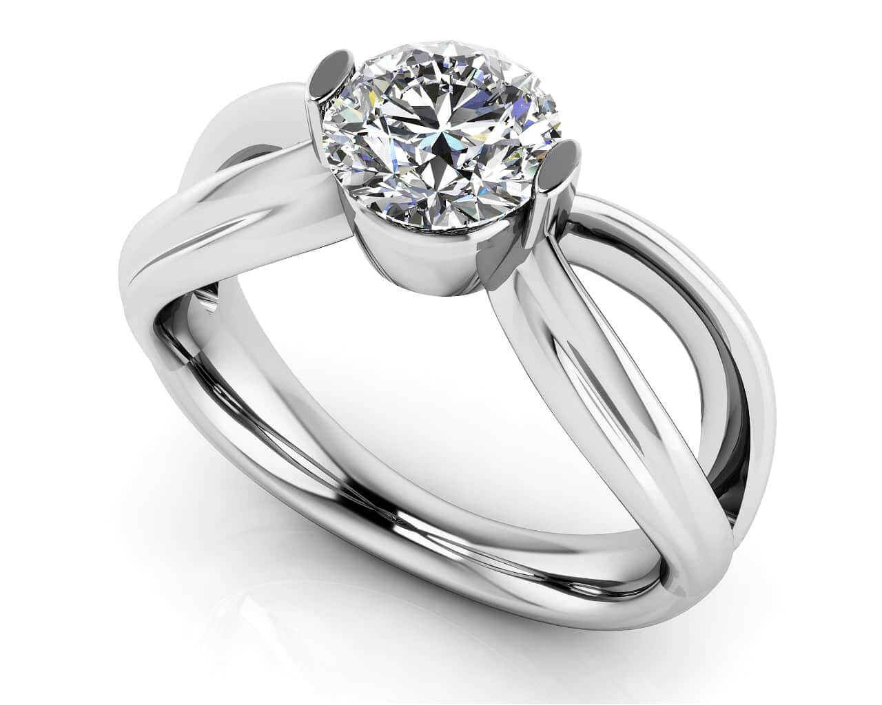 Endless Love Comfort Fit Diamond Solitaire Ring