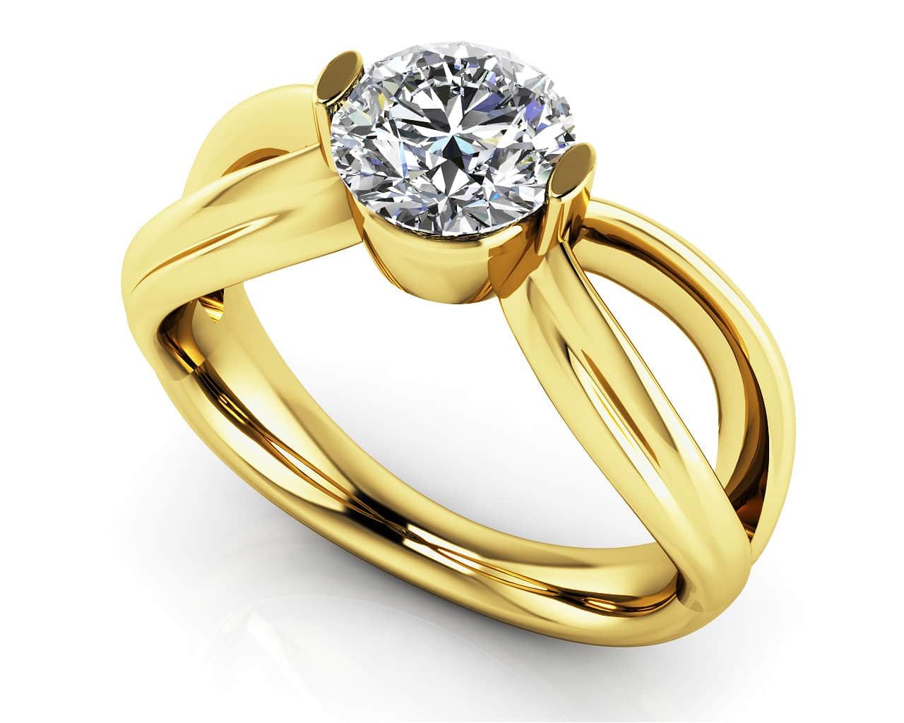 Endless Love Comfort Fit Diamond Solitaire Ring