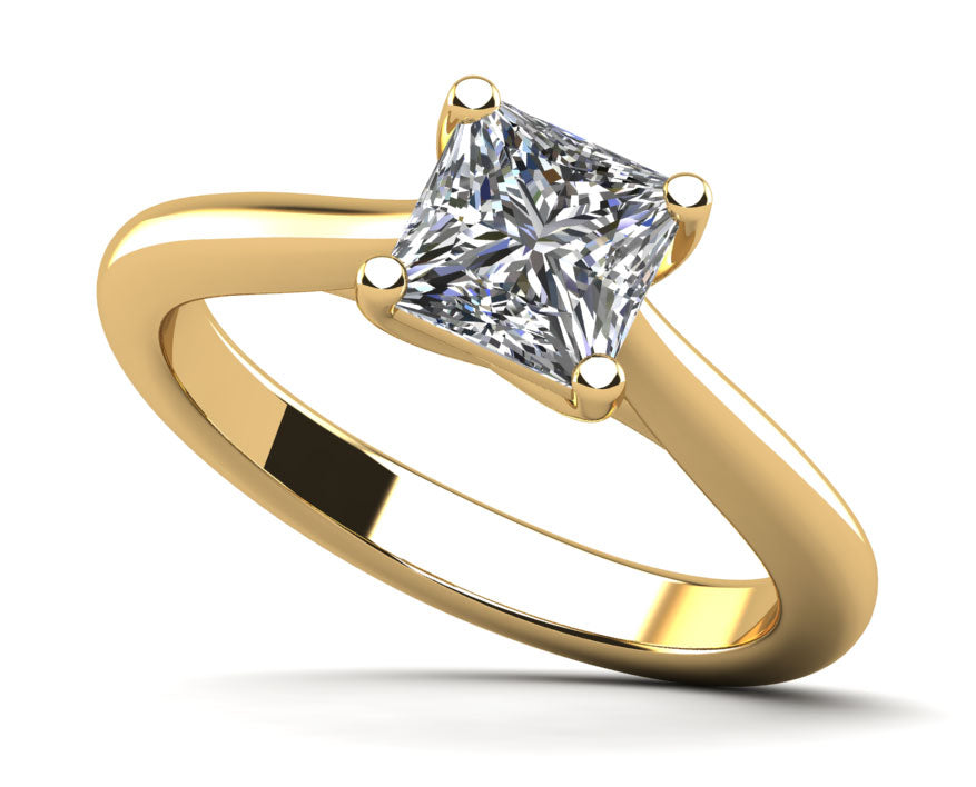 Pure Princess Diamond Solitaire Engagement Ring