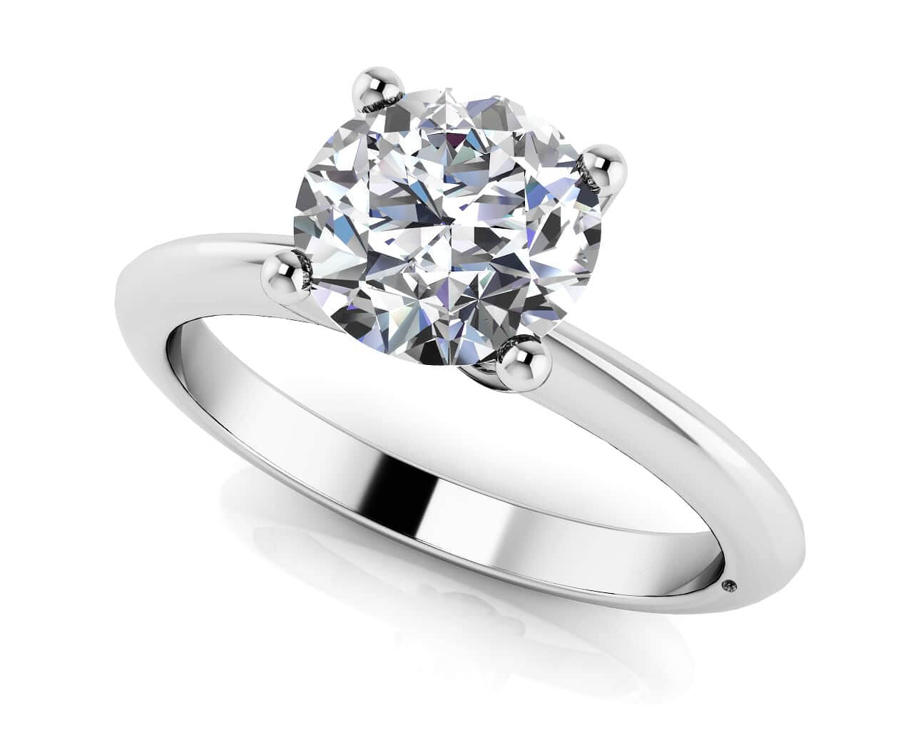 Four Prong Timeless Round Solitaire Ring