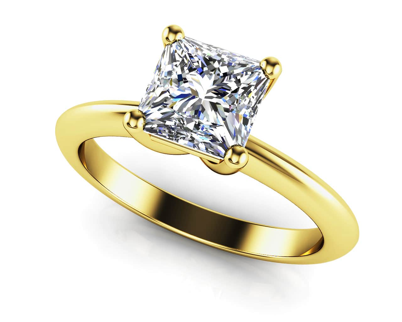 Infinite Love Princess Cut Diamond Solitaire Engagement Ring