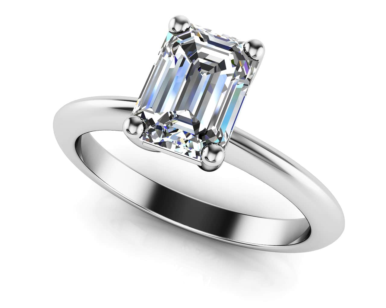 Classic Emerald Cut Diamond Engagement Ring