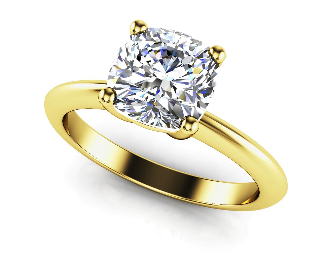 Captivating Cushion Cut Solitaire Engagement Ring