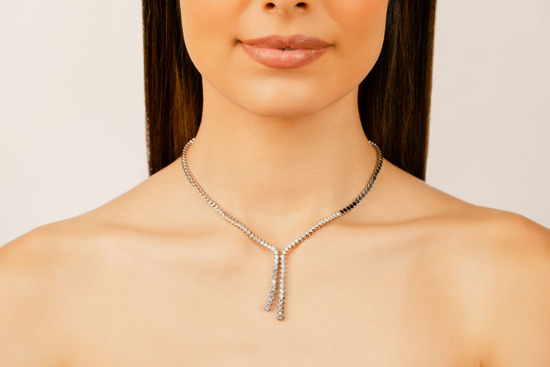 Diamond Bolero Tie Necklace