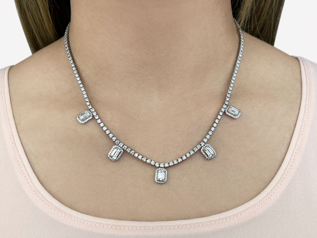 Alluring Diamond Tennis Necklace