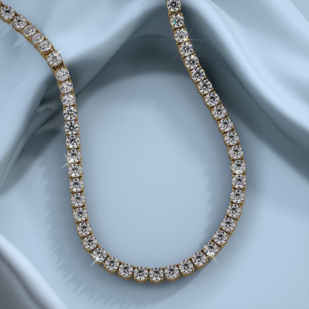 4 Prong Riviera Diamond Necklace