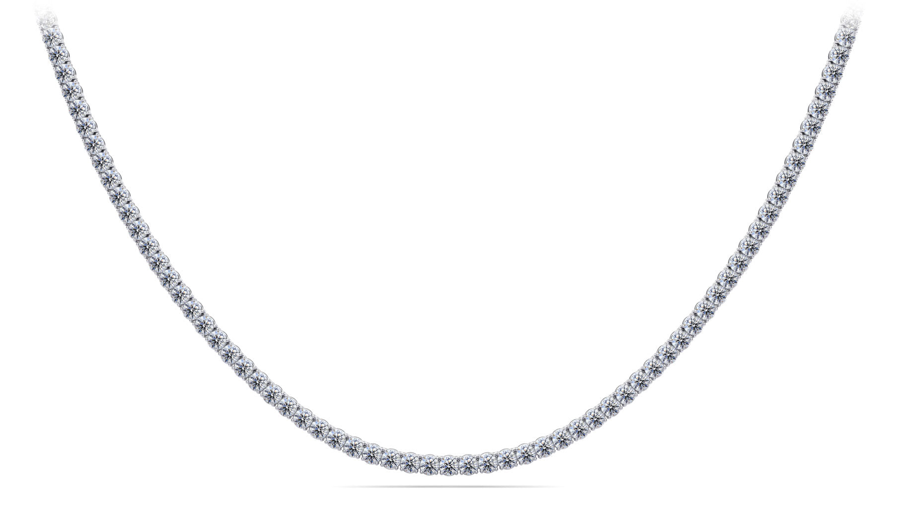 4 Prong Riviera Diamond Necklace