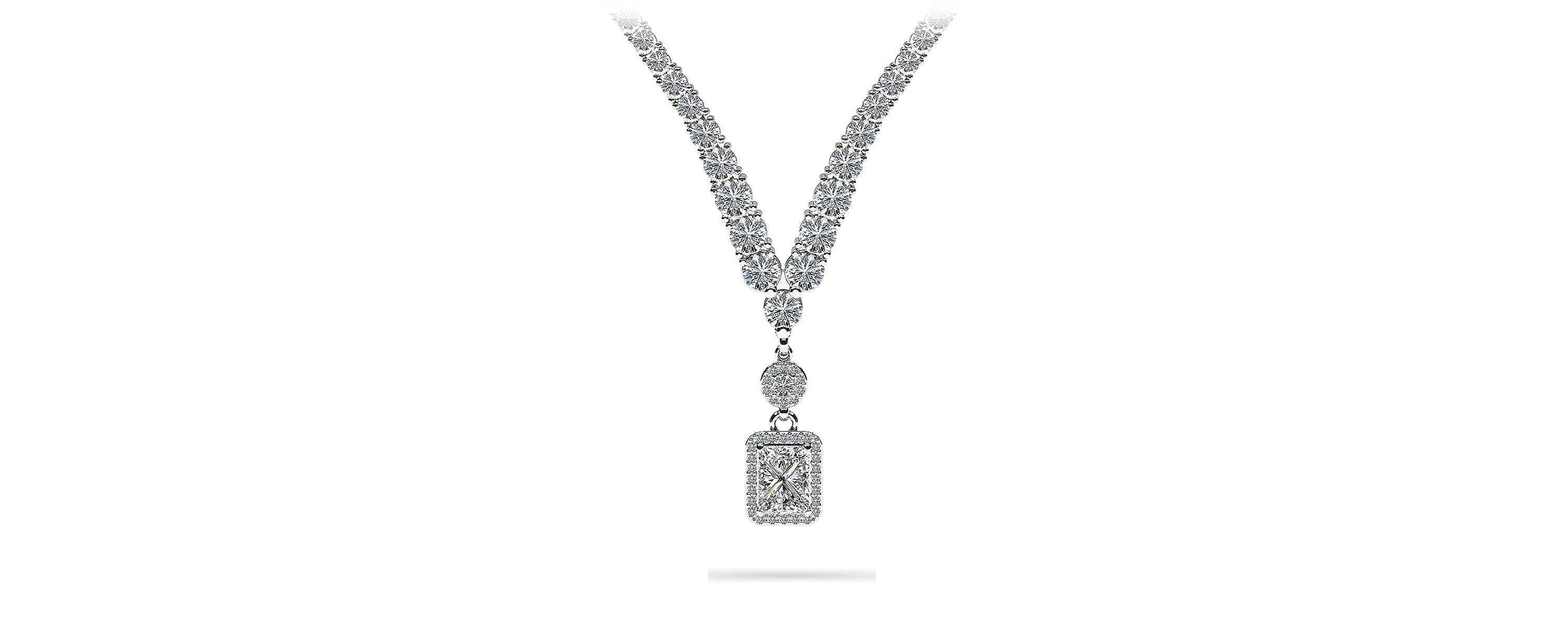 Love Spell Diamond Pendant 4 Prong V Necklace