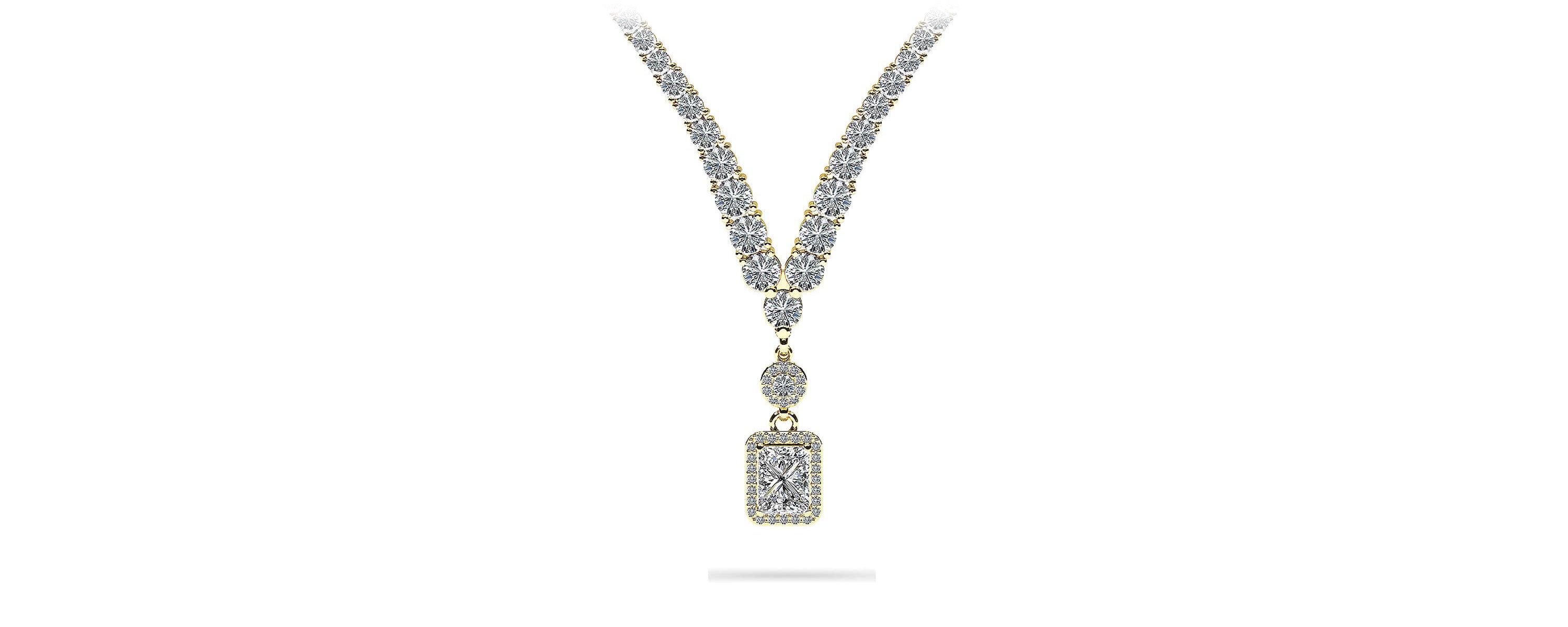 Love Spell Diamond Pendant 4 Prong V Necklace