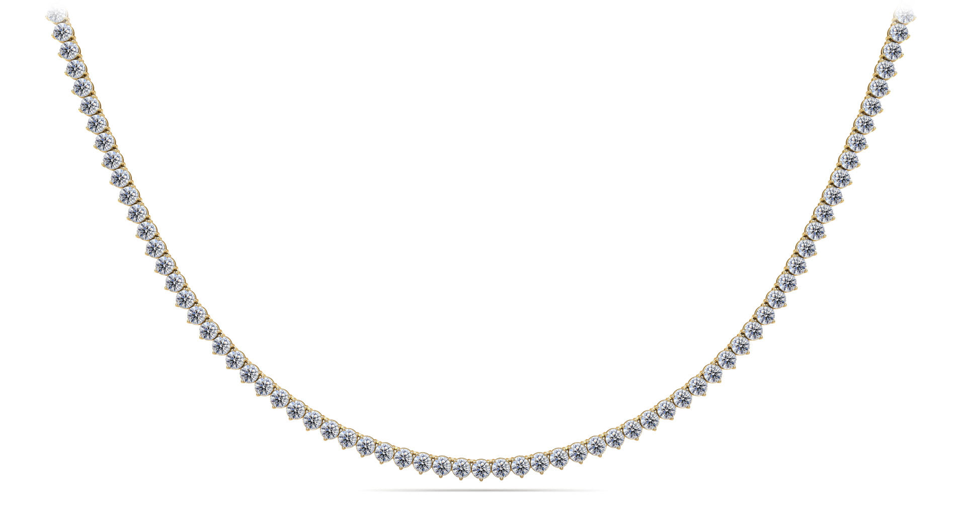 3 Prong Riviera Diamond Necklace