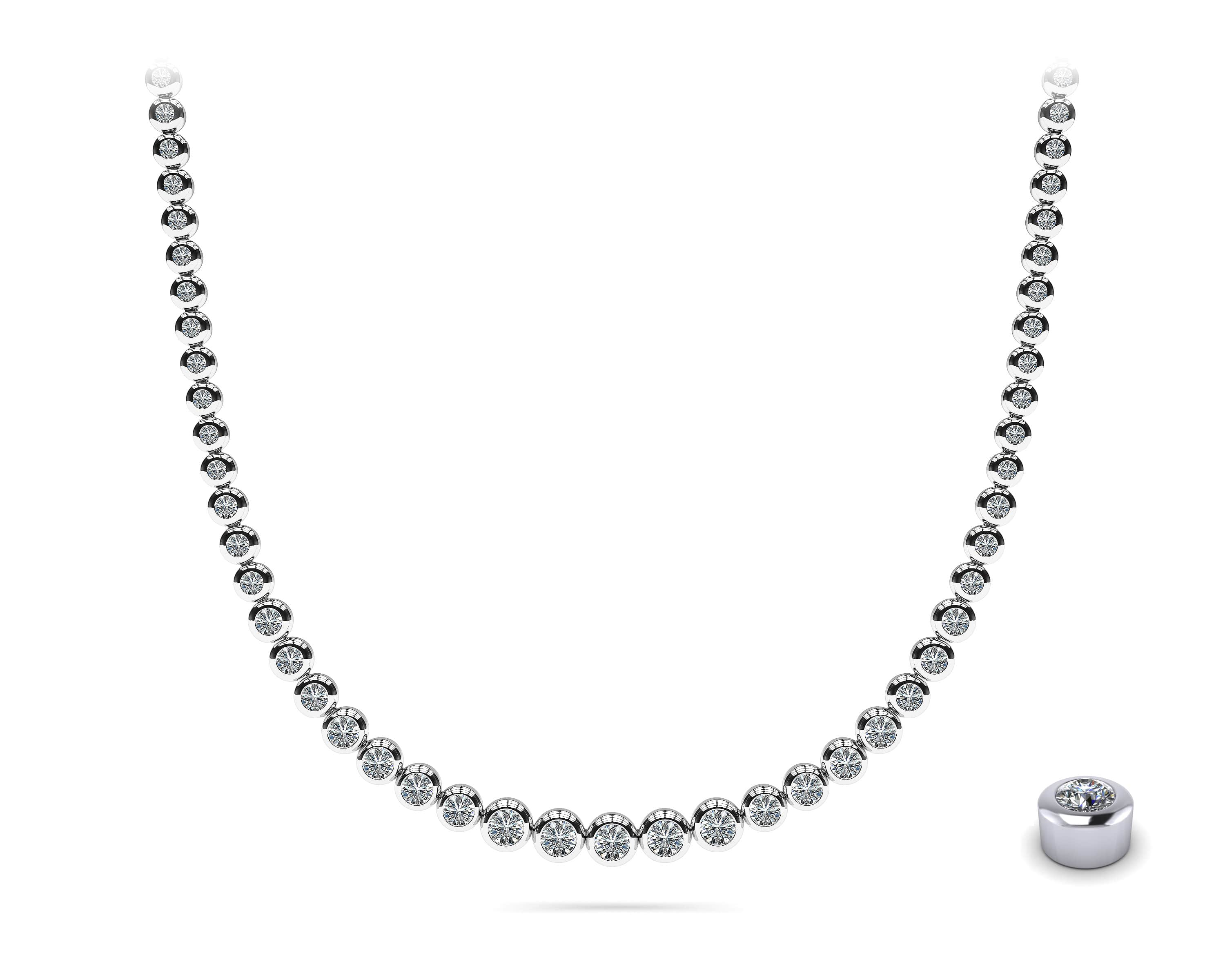 Brilliant Fire Graduated Diamond Strand Necklace