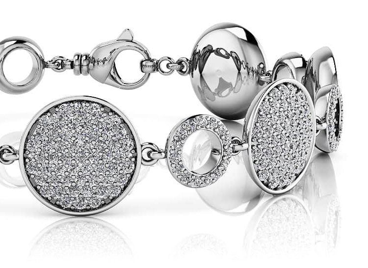 Pave Circle Diamond Bracelet