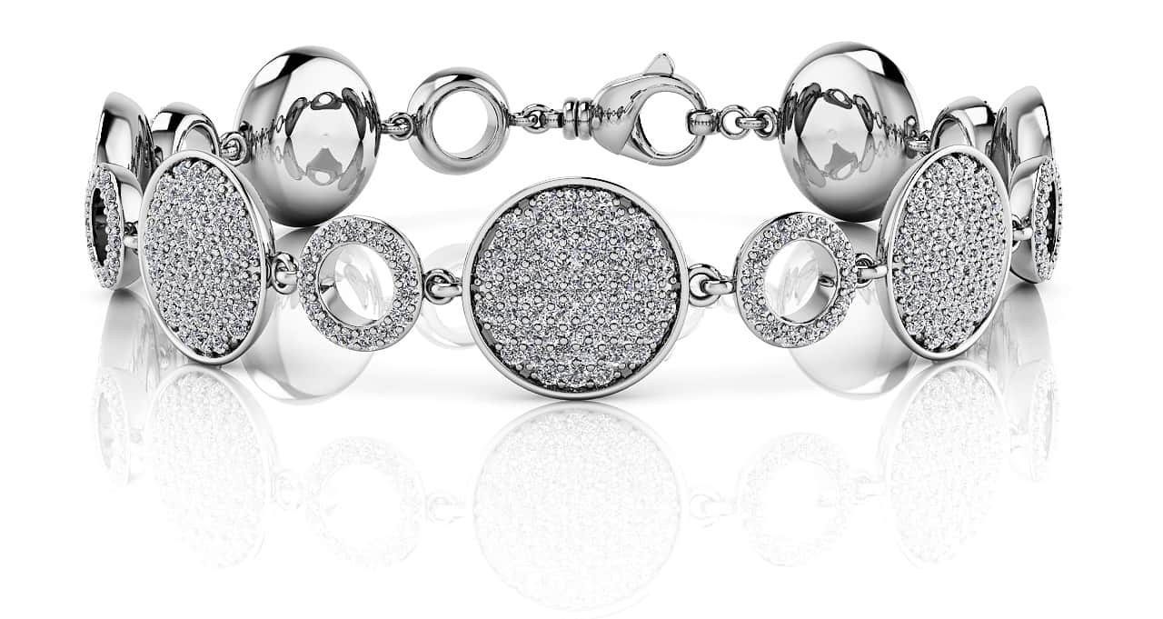 Pave Circle Diamond Bracelet