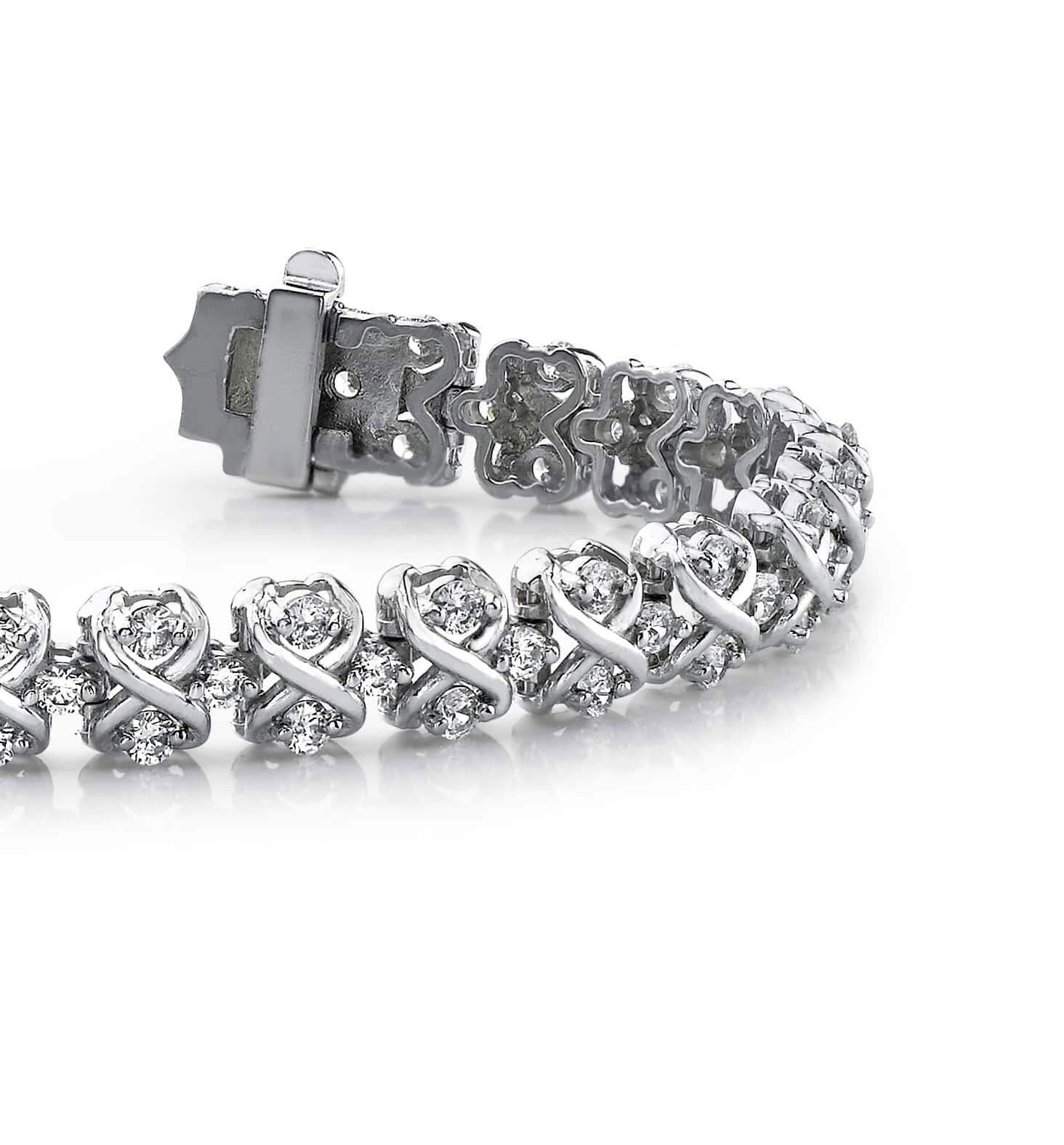 Diamond Eight Link Bracelet