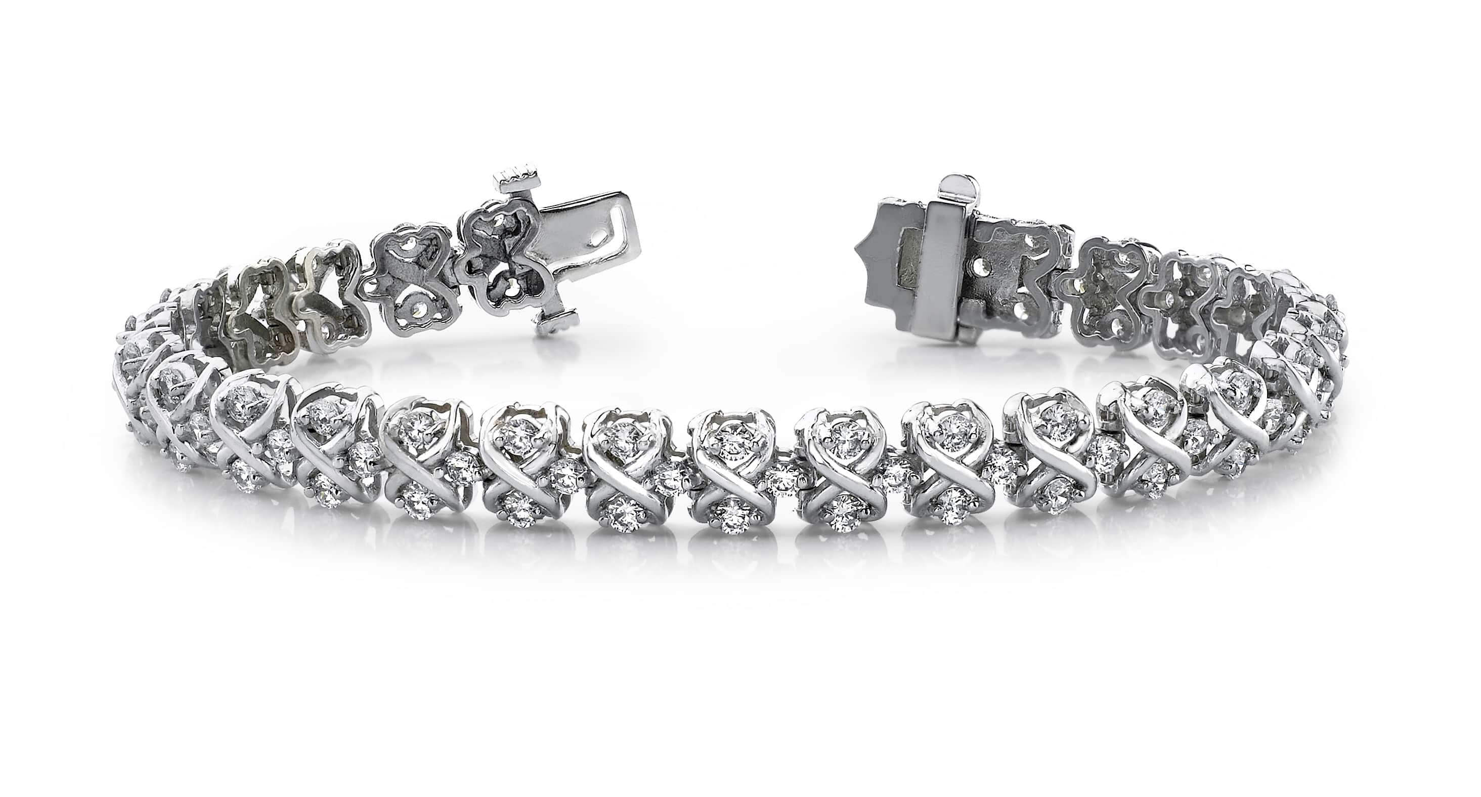 Diamond Eight Link Bracelet