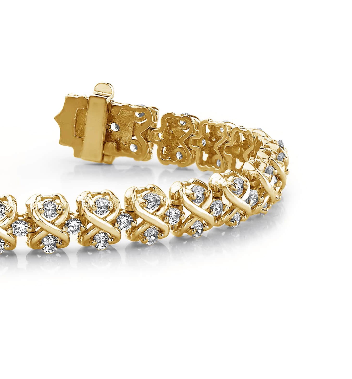 Diamond Eight Link Bracelet