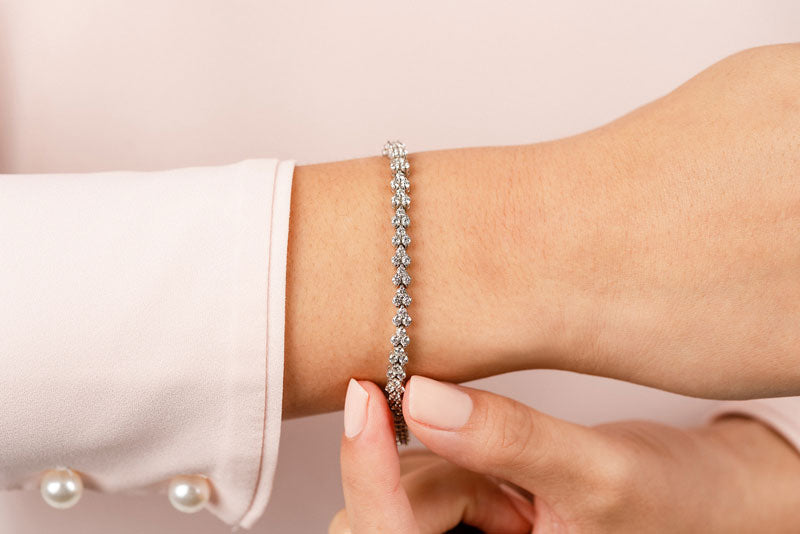 Double Diamond Stacked Bracelet