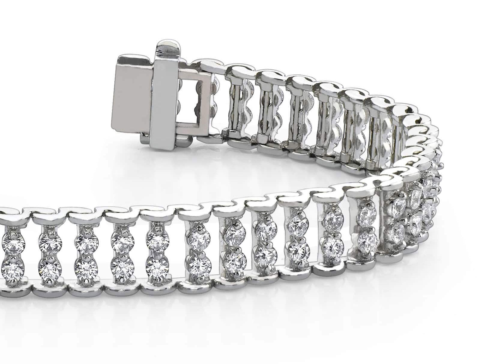 Double Diamond Candlestick Bracelet