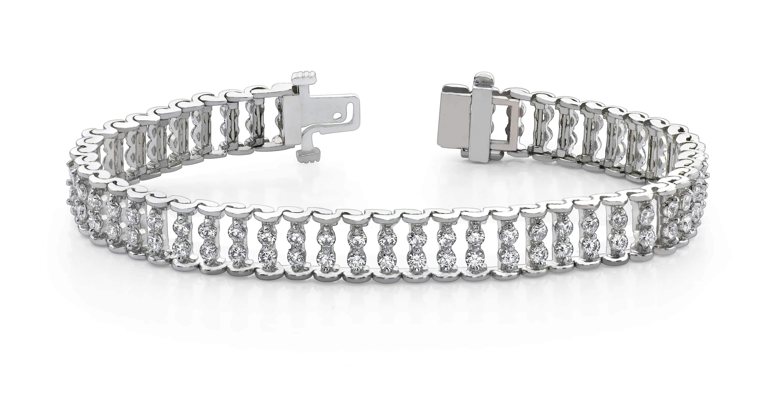 Double Diamond Candlestick Bracelet