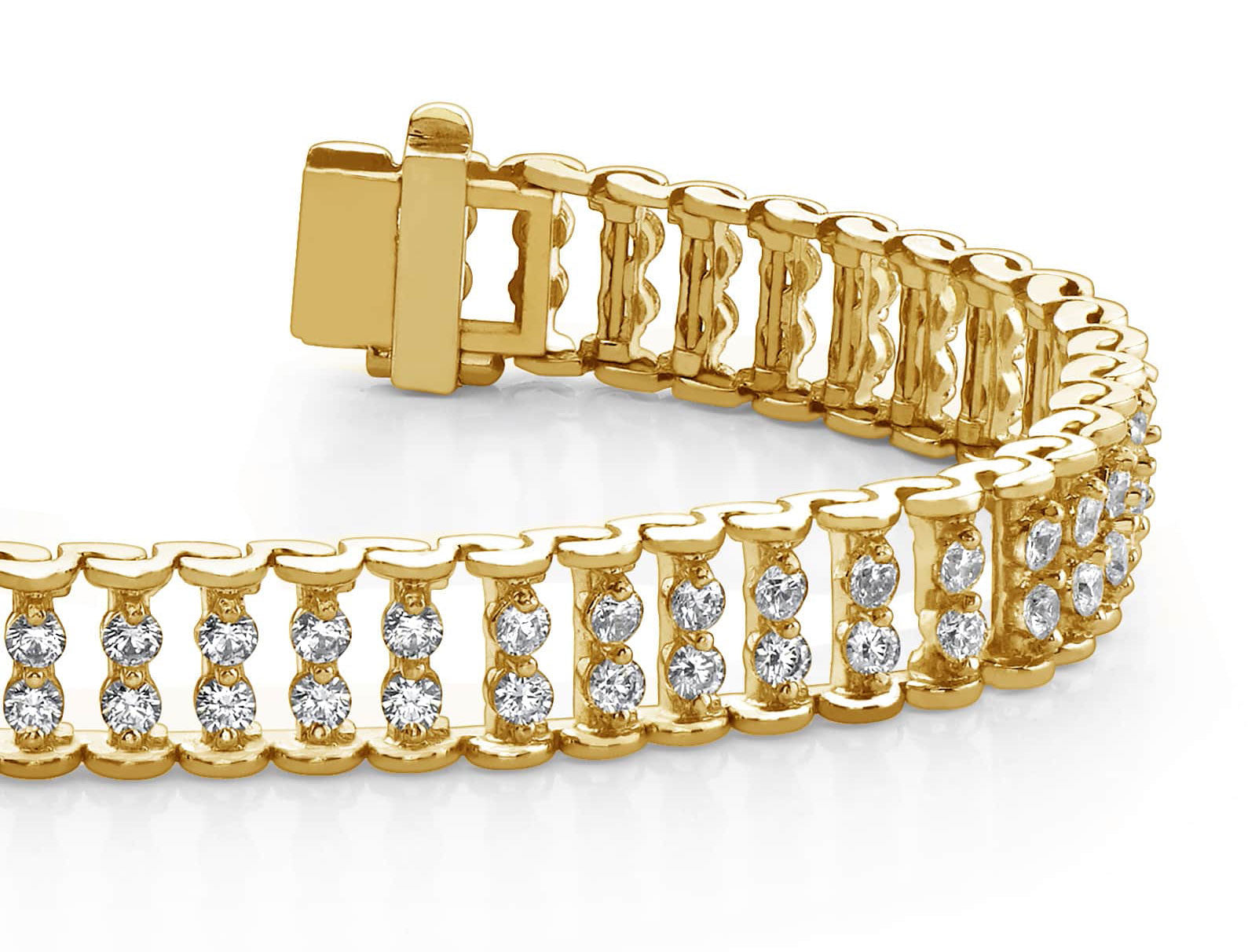 Double Diamond Candlestick Bracelet