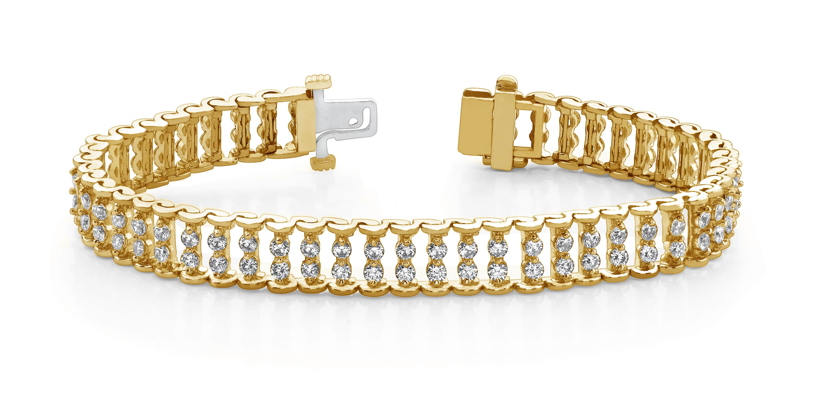 Double Diamond Candlestick Bracelet