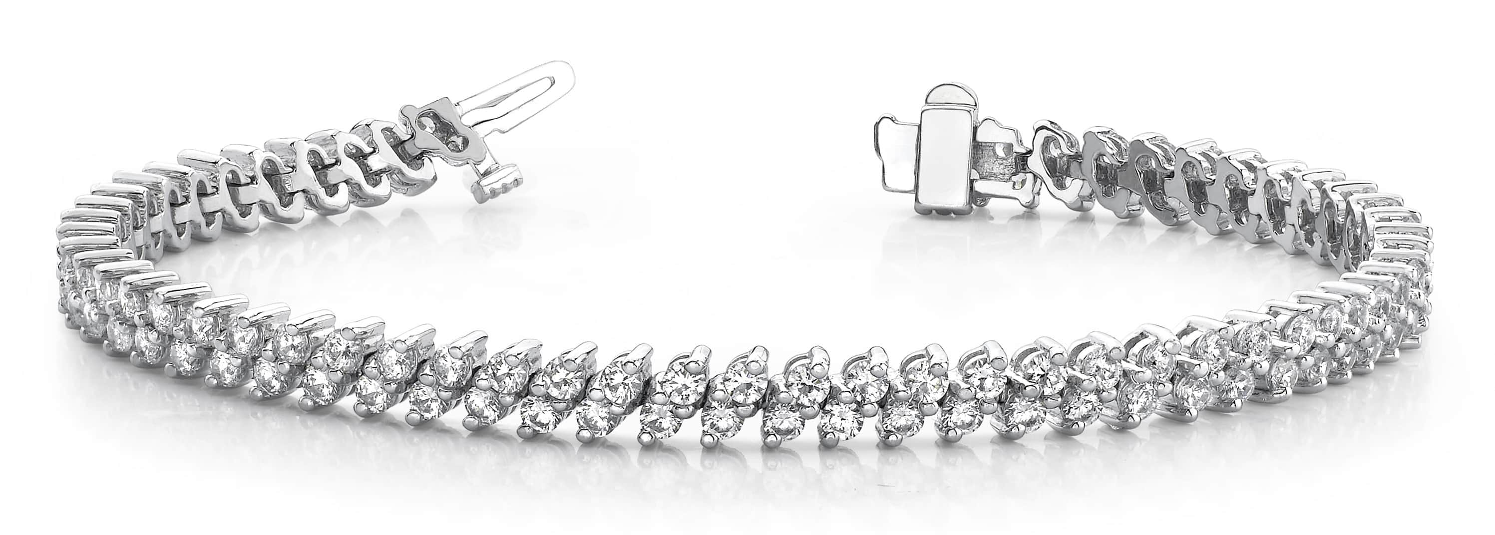 Italic Diamond Tennis Bracelet