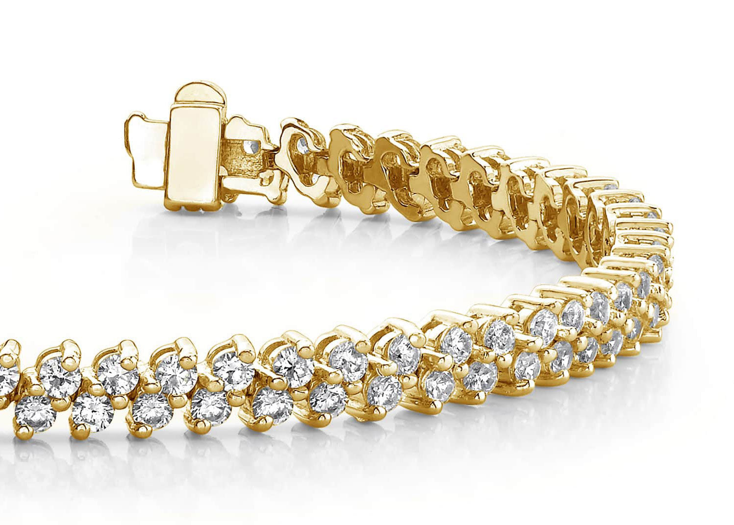 Italic Diamond Tennis Bracelet