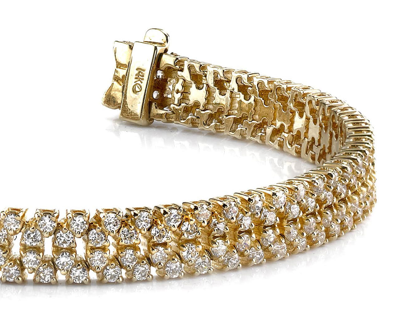 Quad Row Diamond Bracelet