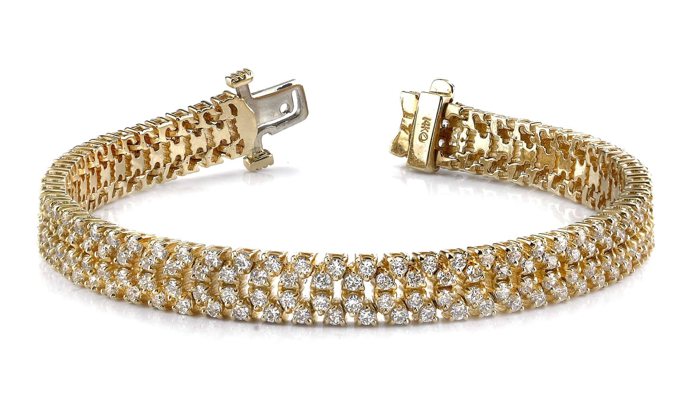 Quad Row Diamond Bracelet