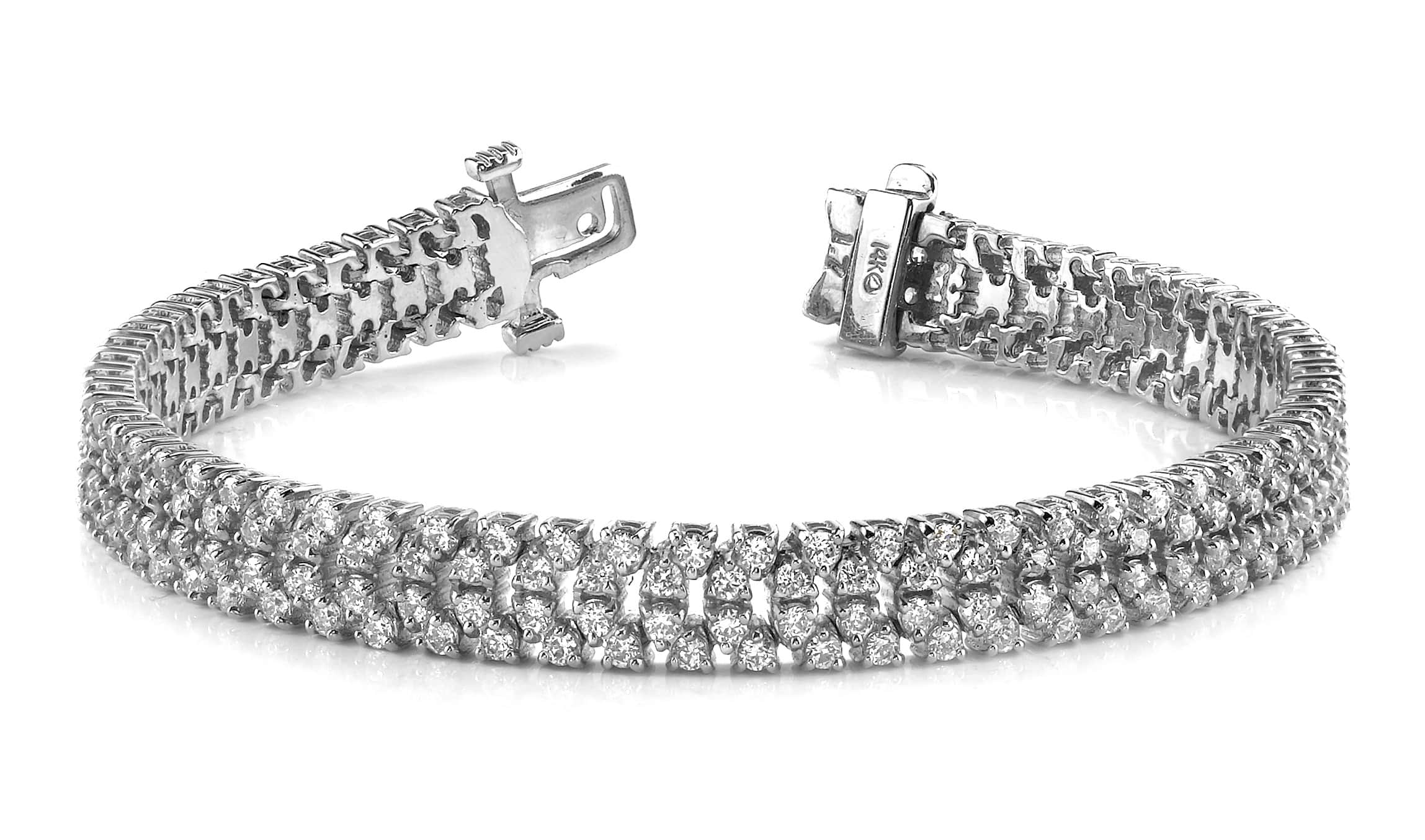 Quad Row Diamond Bracelet