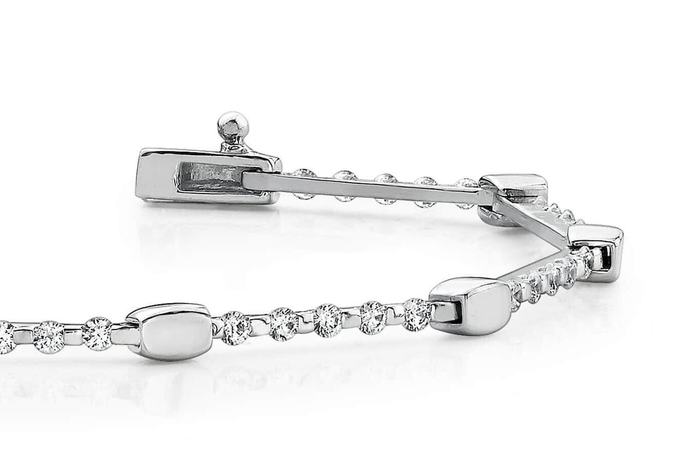 Nugget Diamond Link Bracelet