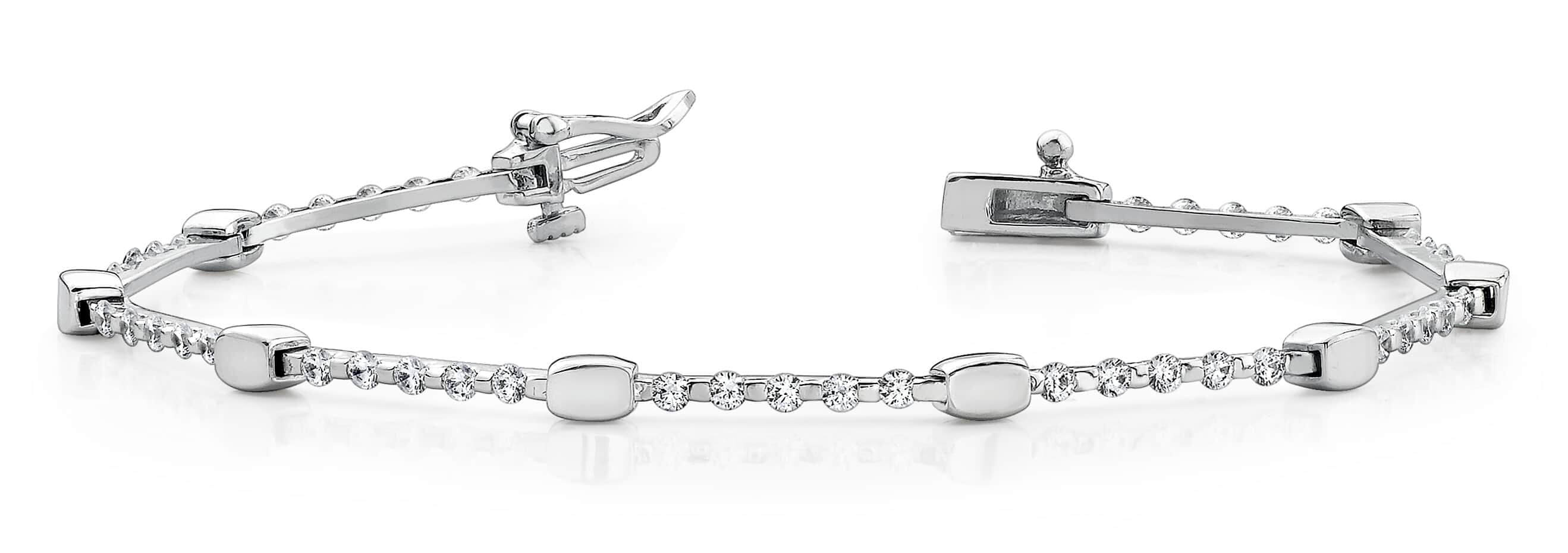 Nugget Diamond Link Bracelet