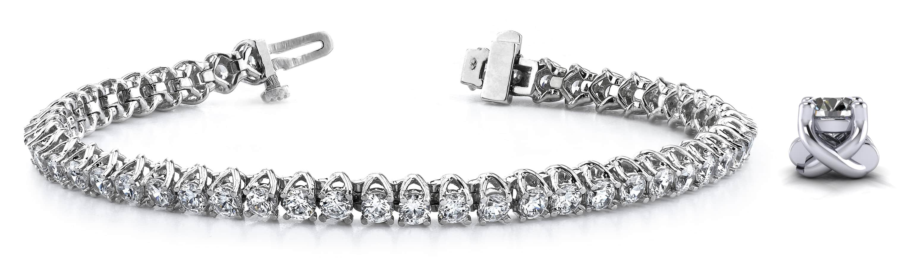 Scoop Link Diamond Strand Tennis Bracelet