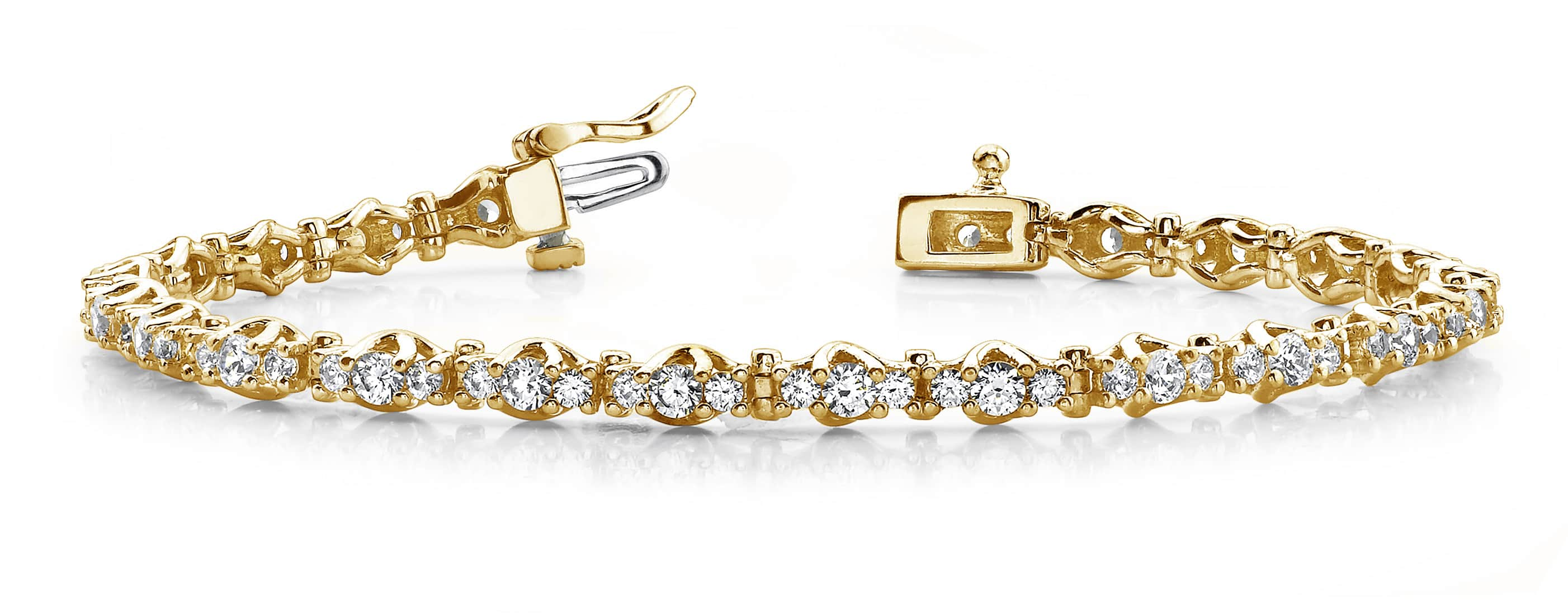 Triple Diamond Link Bracelet