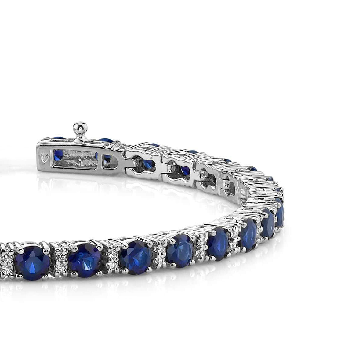 Beautiful Diamond And Sapphire Bracelet