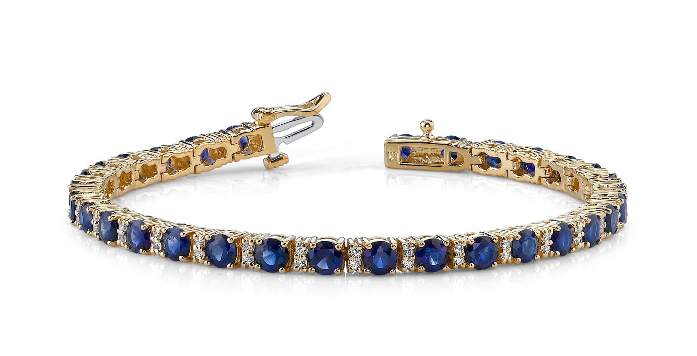 Beautiful Diamond And Sapphire Bracelet