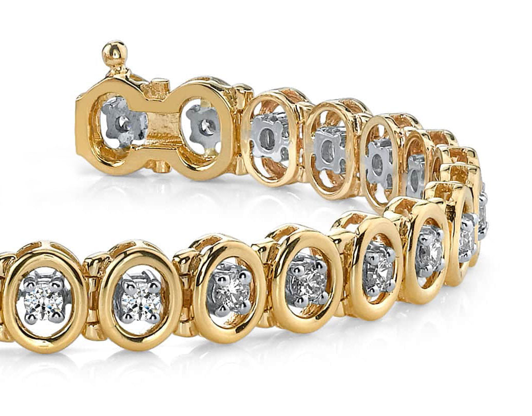 Classic Two Tone Oval Link Bracelet