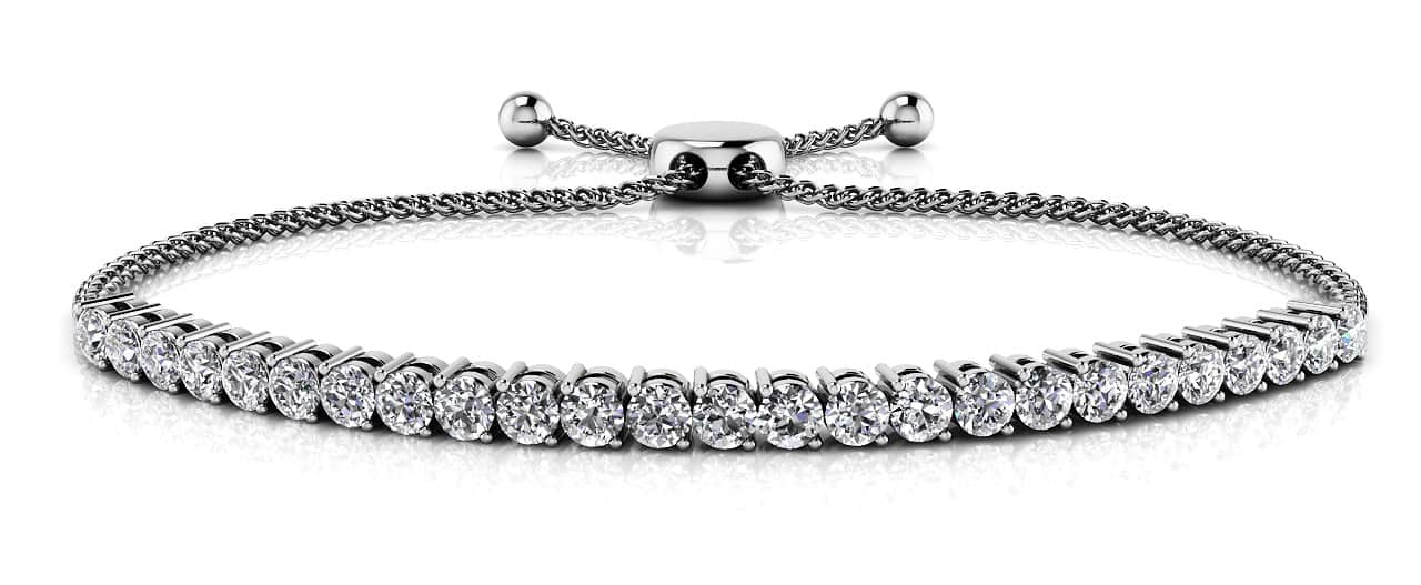 Adjustable 2 Prong Diamond Bracelet