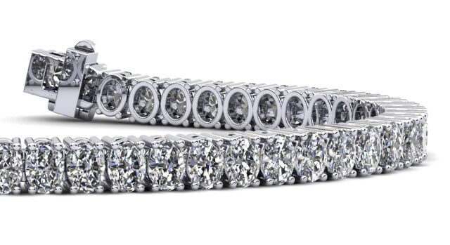 Elegant Oval Diamond Tennis Bracelet